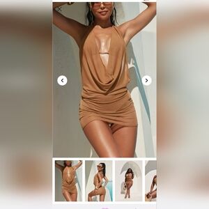 Fashion Nova Tan Swim Coverup